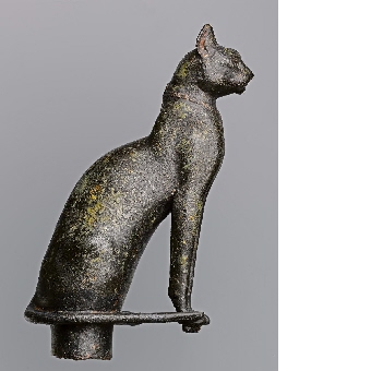 Statuette einer sitzenden Katze