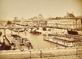 Seine und Louvre, aufgenommen vom Pont Neuf, Paris