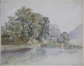 Zeichnung des 19. Jahrhunderts – Burgen und Waldlandschaften