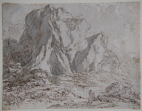 Zeichnung des 19. Jahrhunderts – Bergwelten