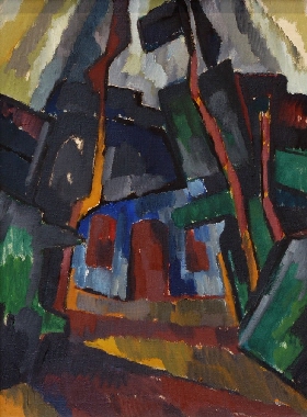 Karl Schmidt-Rottluff: ›Haus und Bäume‹, 1912